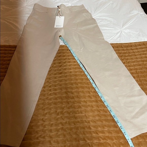NWT Quince Ultra-Stretch Ponte Straight Leg Pants in Ecru Size Small 26” inseam - Picture 9 of 9